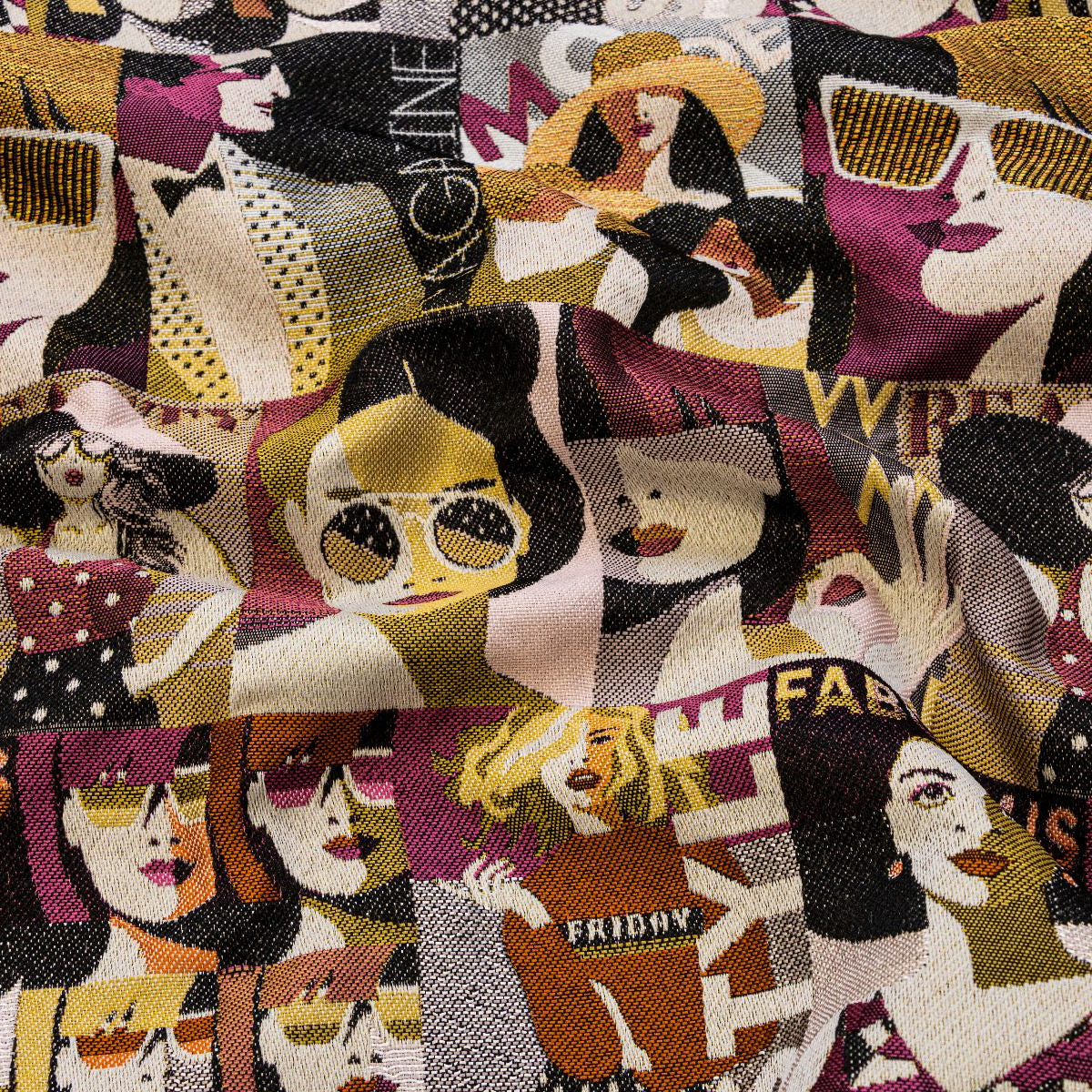 Jacquard Gobelin Dekostoff mit Glitzer - Fashionstyle