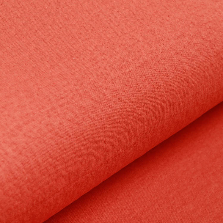 Jersey Triple Cotton Collino - eingestanztes Blumenmuster - terrakotta