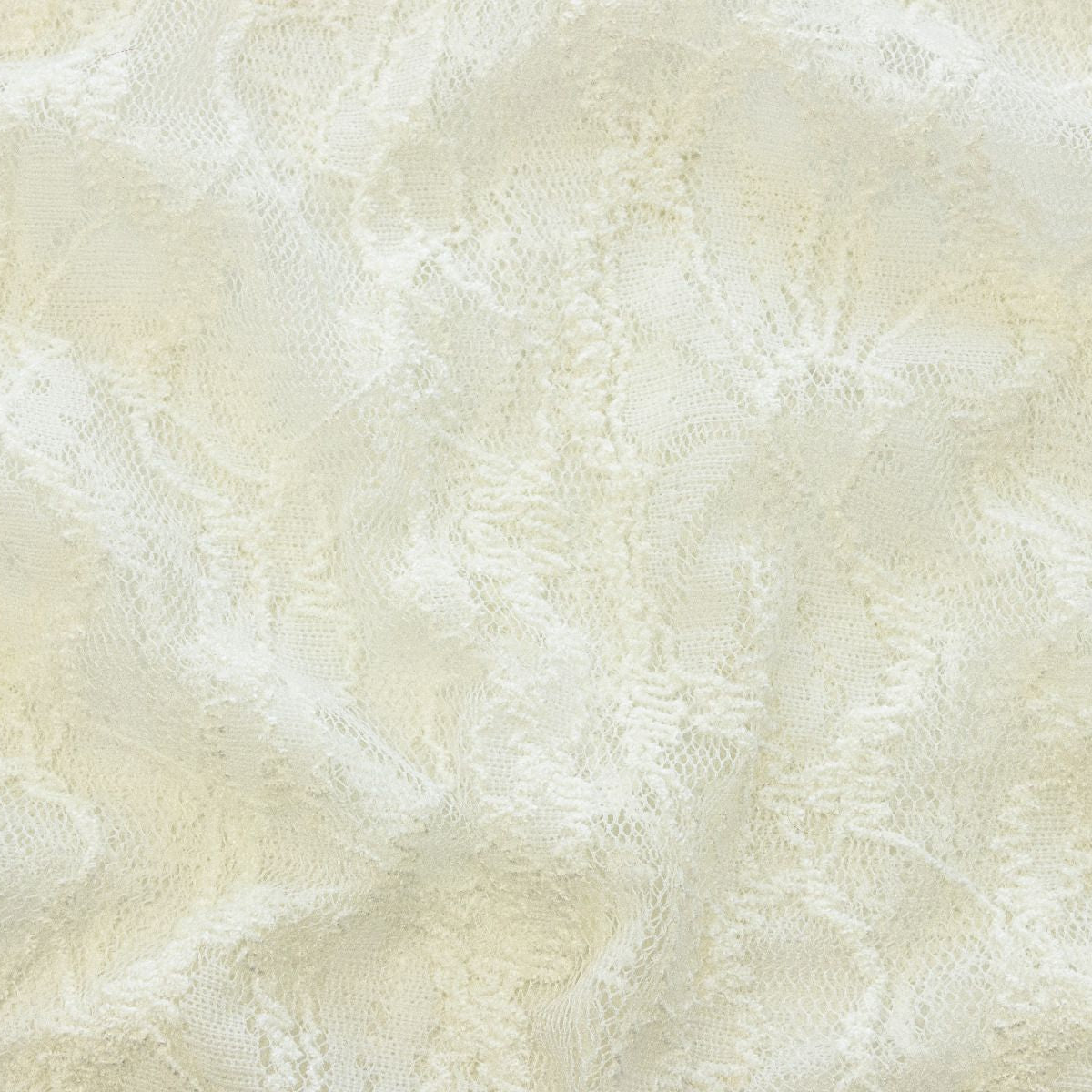 Hochwertige elastische Spitze - Blumenmuster - cremé