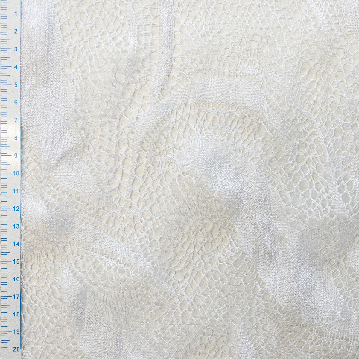 Hochwertige Spitze - Wellenmuster - weiß
