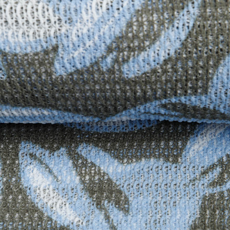 Leichter Strickstoff - Blätter - olive