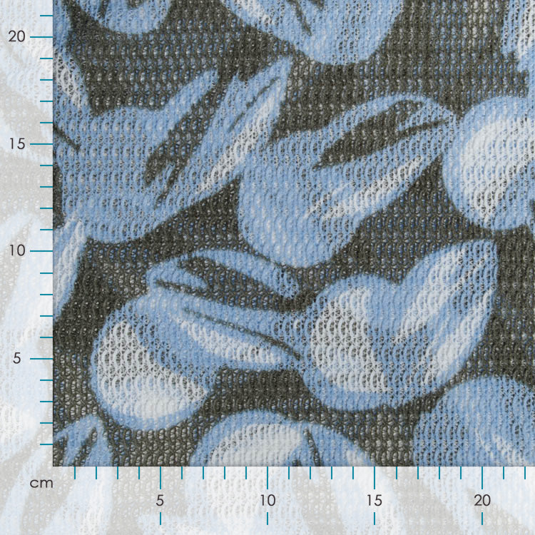 Leichter Strickstoff - Blätter - olive