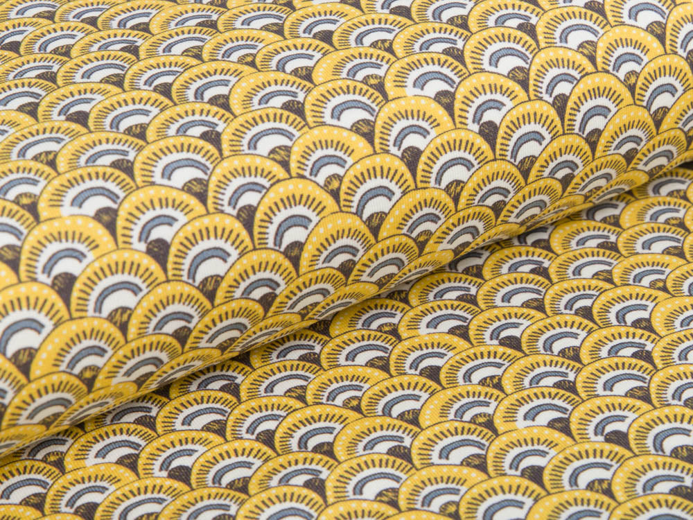 Jersey Swafing Little King - gemusterte Berge - gelb