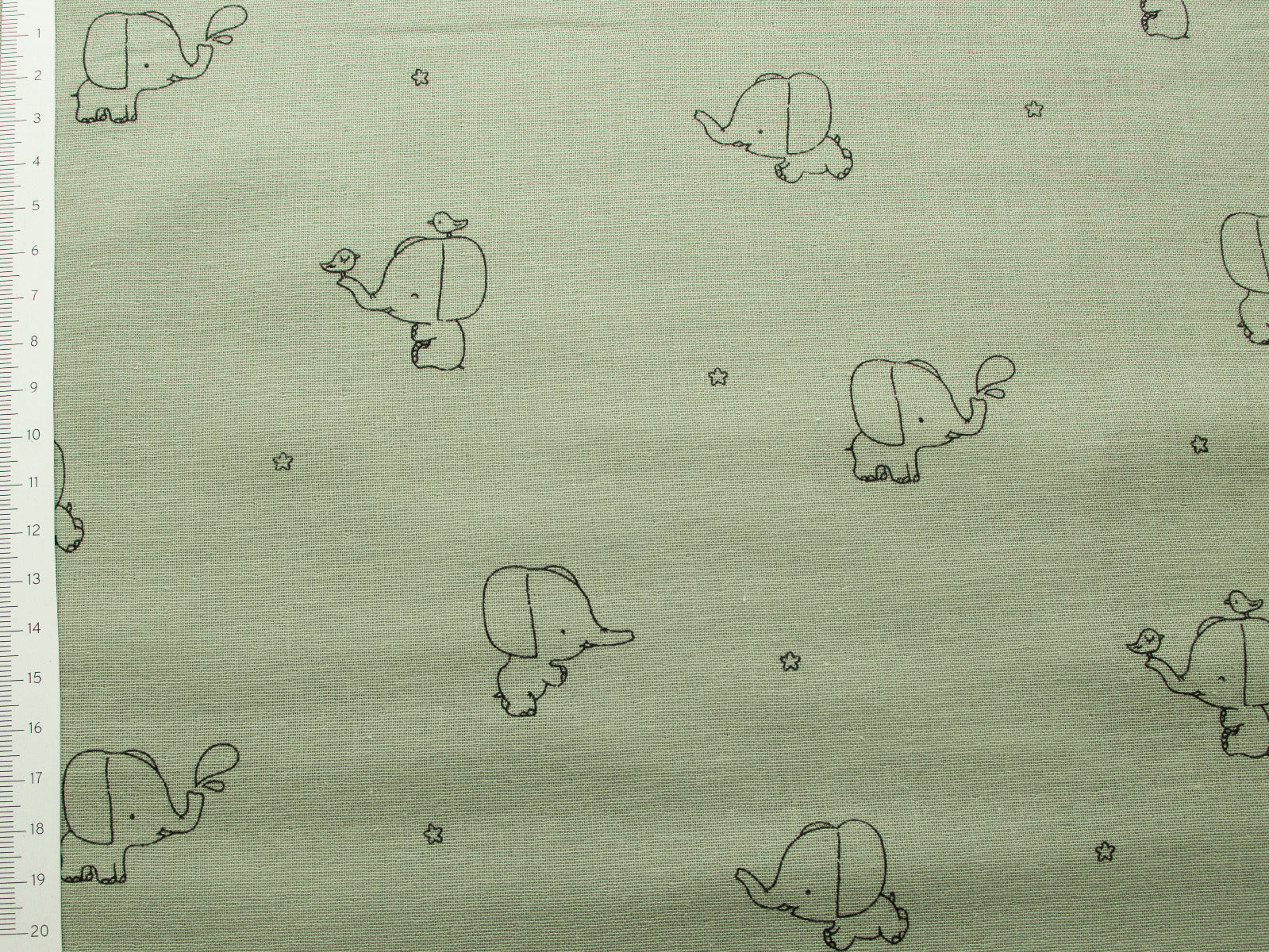 Webware Soft Flat Gauze - süße Elefanten