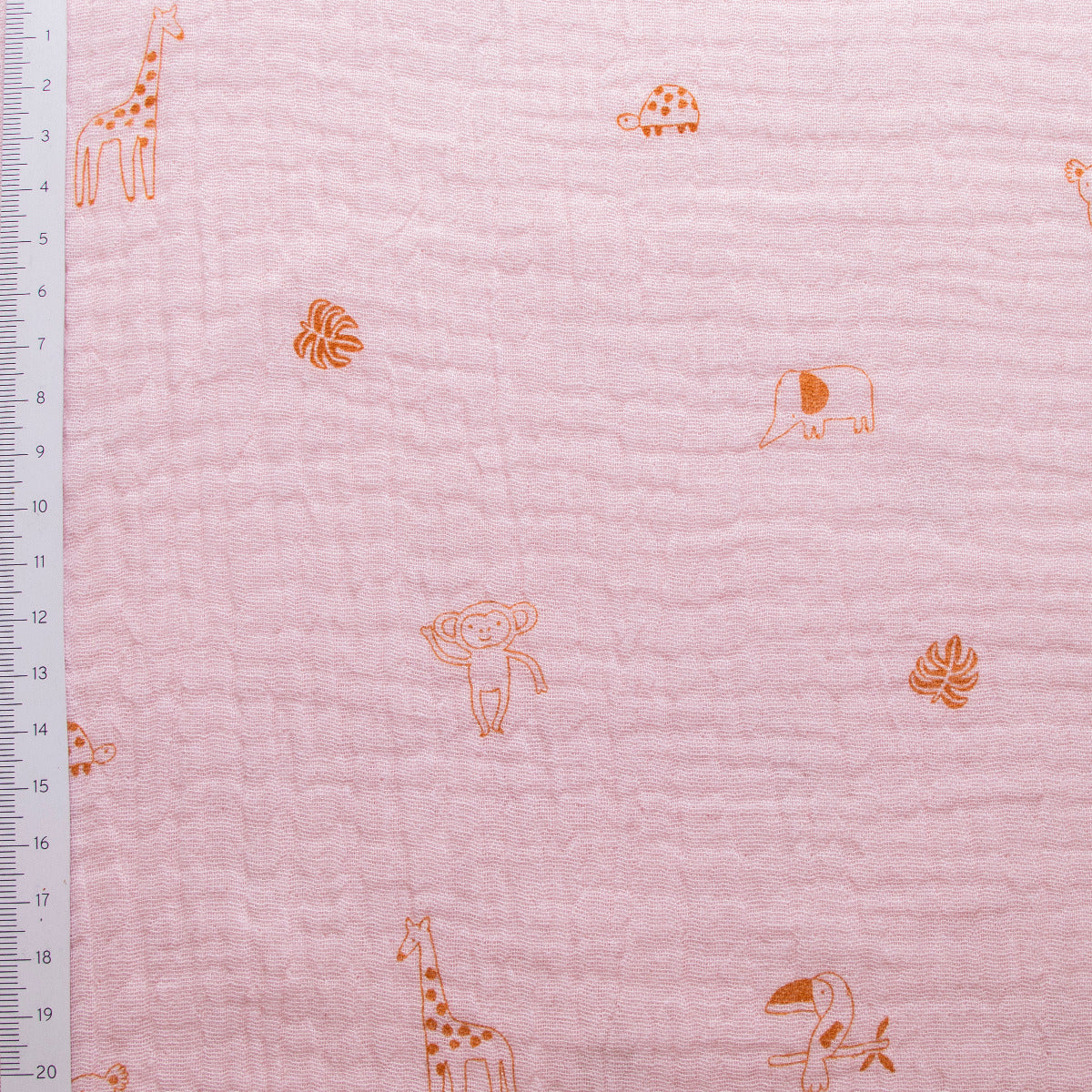 Musselin Double Gauze - Baumwolle - Zootiere - rosa