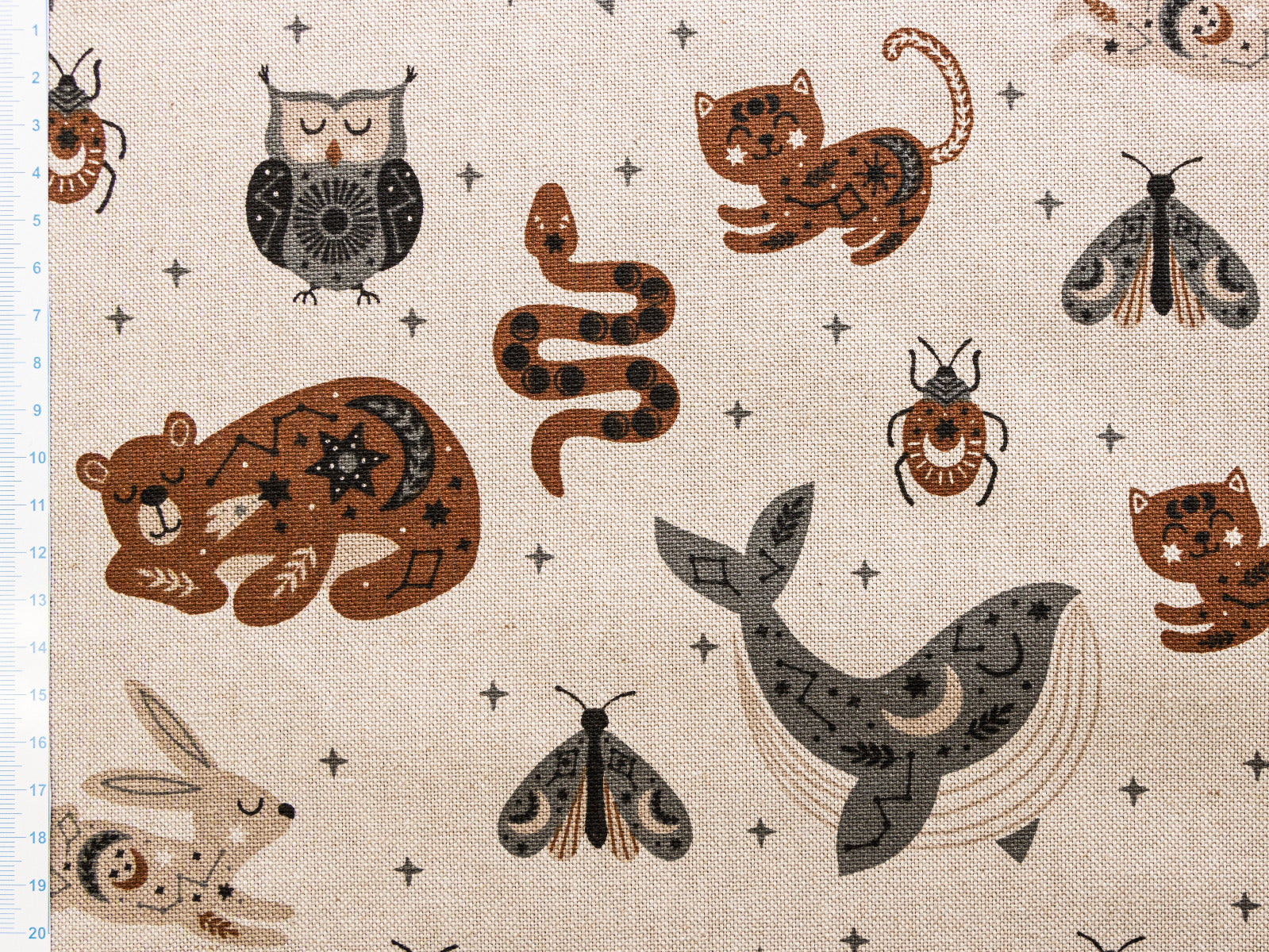 Canvas Digitaldruck Panama - tierische Freundschaften - beige