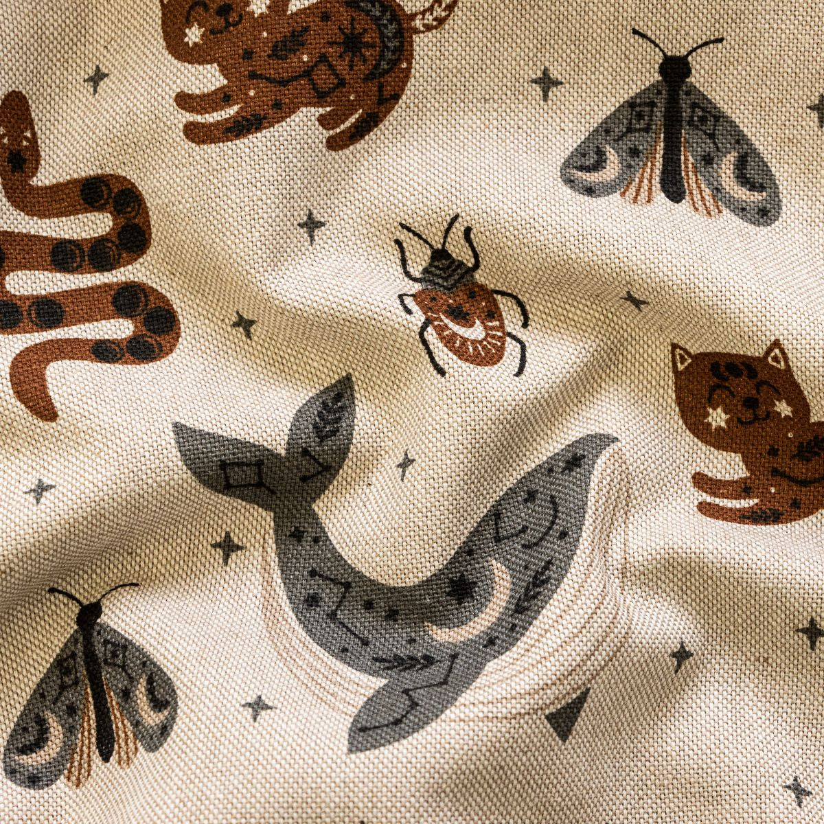 Canvas Digitaldruck Panama - tierische Freundschaften - beige