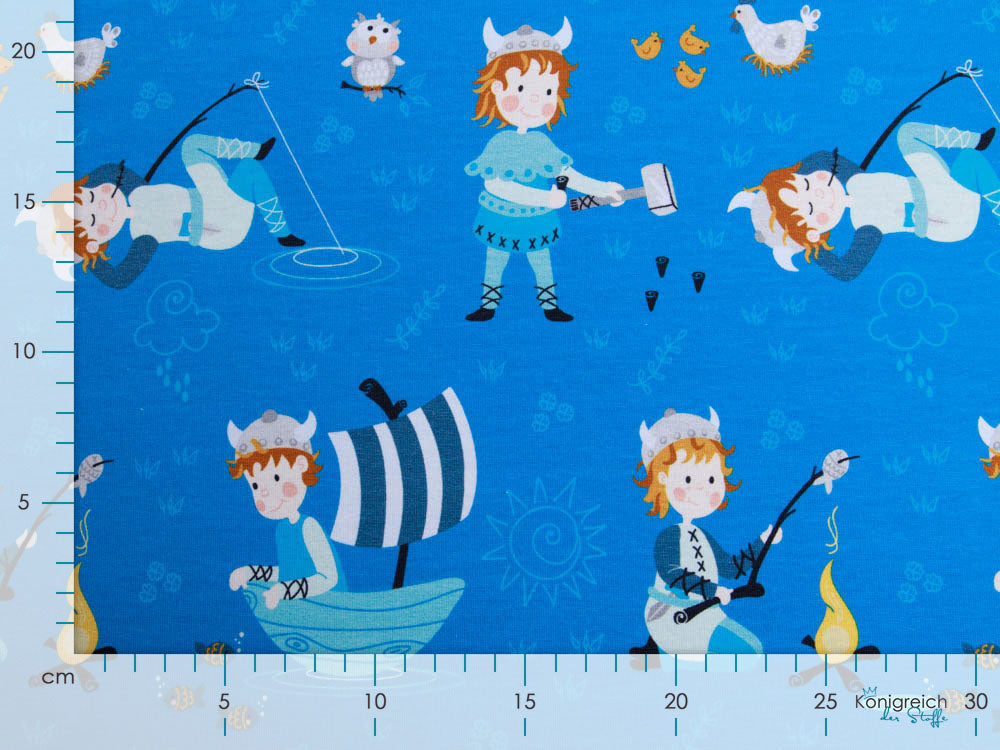 Jersey Swafing Dragon by Birgit Boley - Wikingerjunge Pipar - dunkles türkis