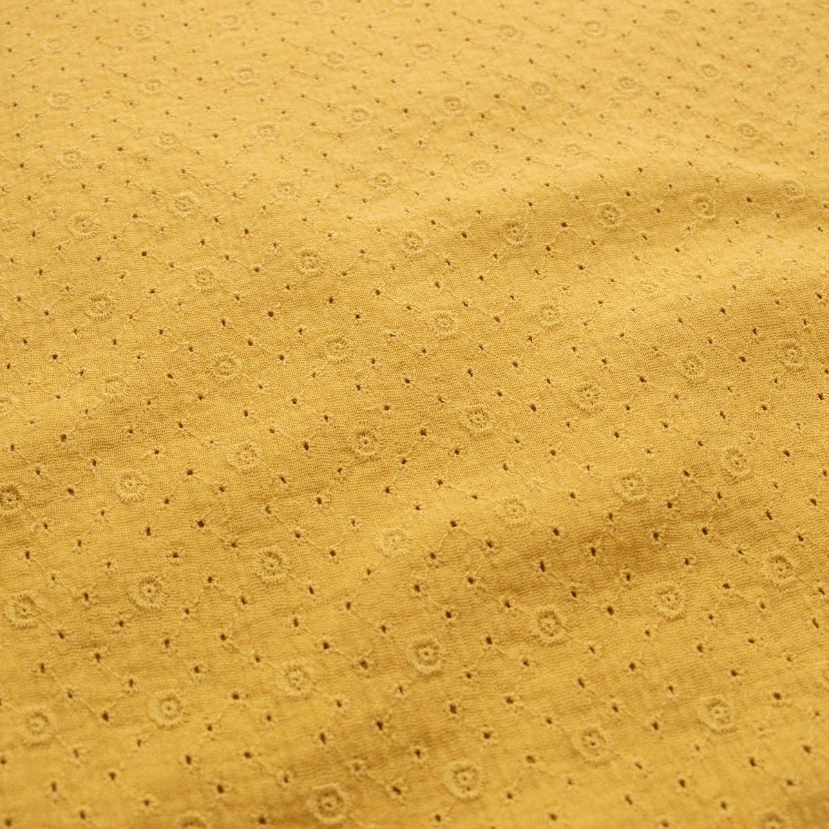 Musselin Baumwolle Double Gauze Broderie - Lochstickerei - kleine Blumen