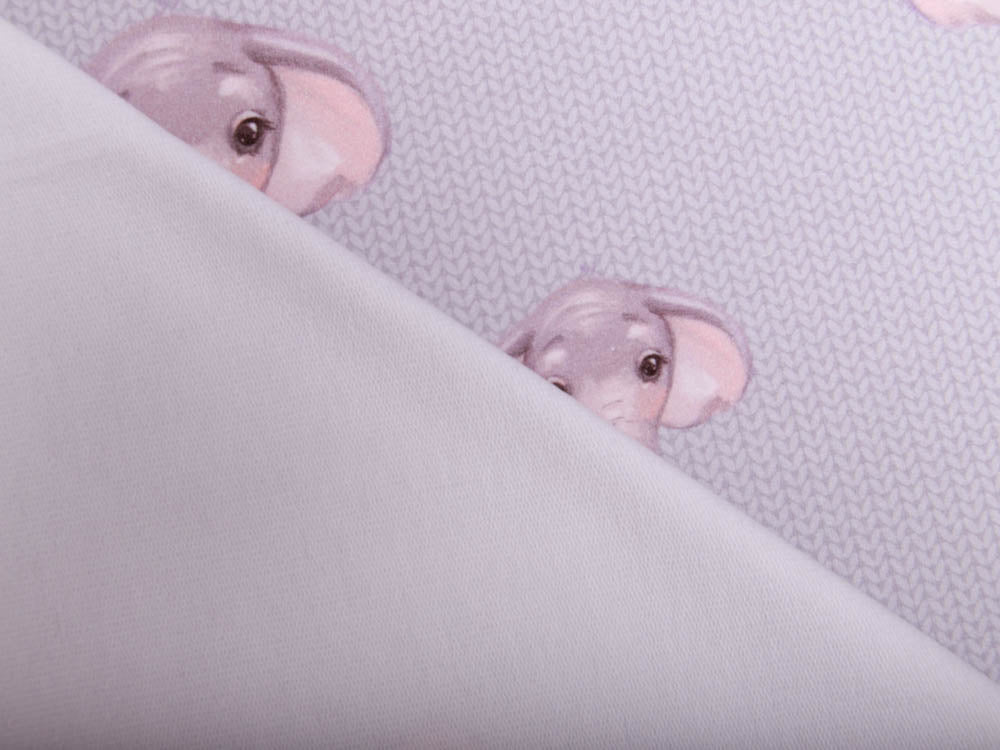 French Terry eLovefant by Sonja Hahn - Elefanten auf Strickoptik