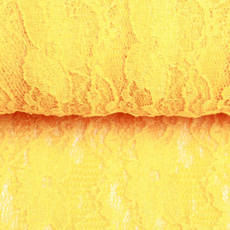 Elastische Spitze Stoff leicht glänzend - Blumenranken - uni