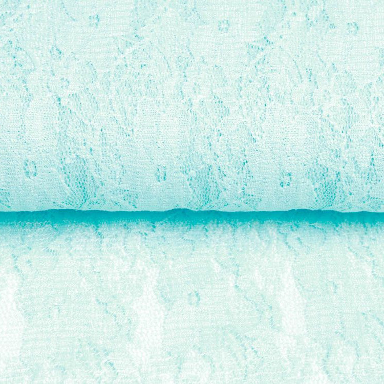 Elastische Spitze Stoff leicht glänzend - Blumenranken - uni