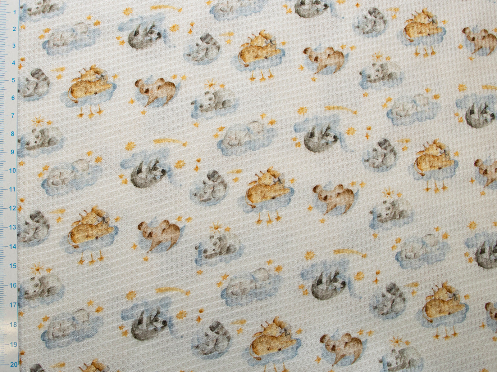 Jersey Waffel Digitaldruck - verträumte Freunde