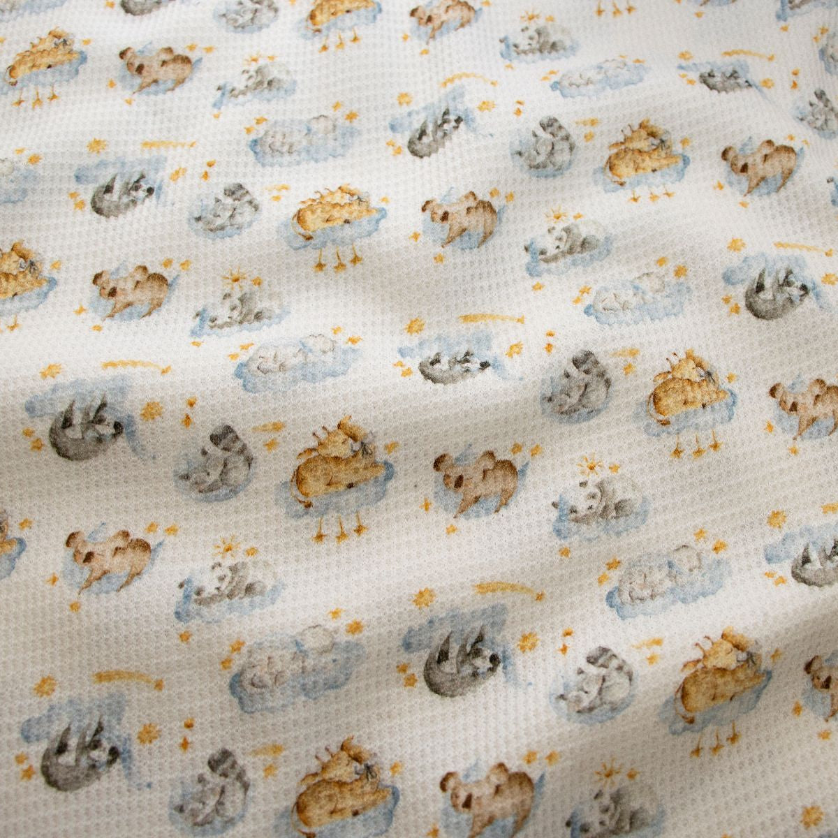 Jersey Waffel Digitaldruck - verträumte Freunde