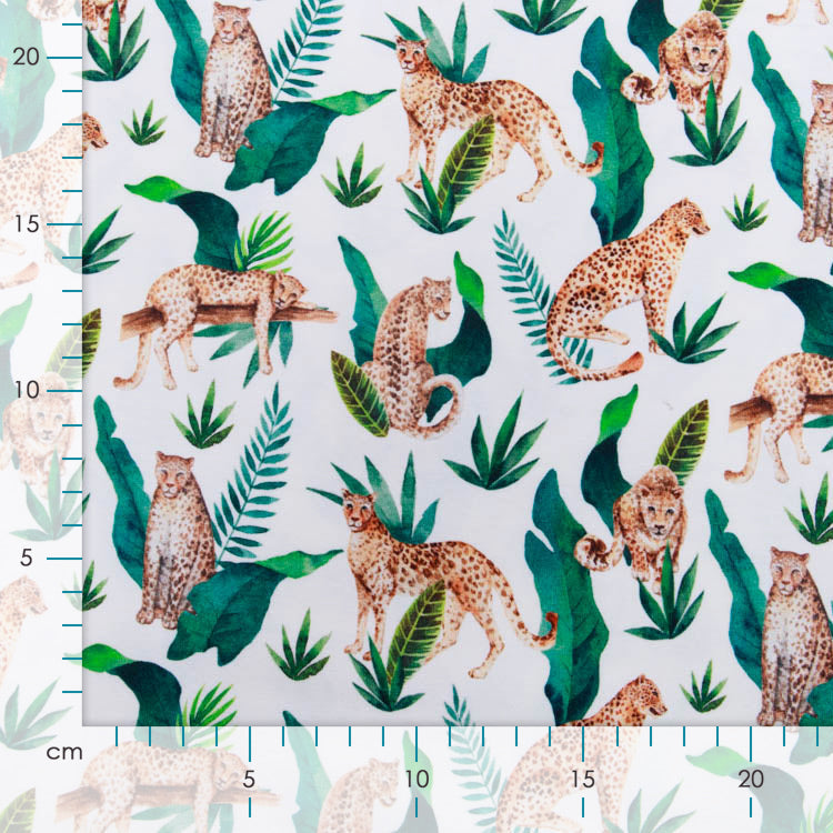 Jersey Digitaldruck Rana - Leoparden - Wollweiß