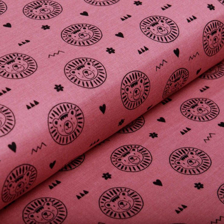 Musselin Baumwolle Hydrofiel Double Gauze - Löwen - terrakotta