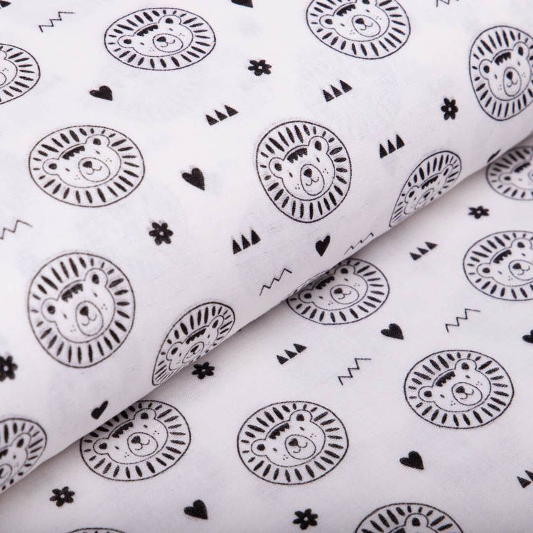 Musselin Baumwolle Hydrofiel Double Gauze - Löwen - terrakotta