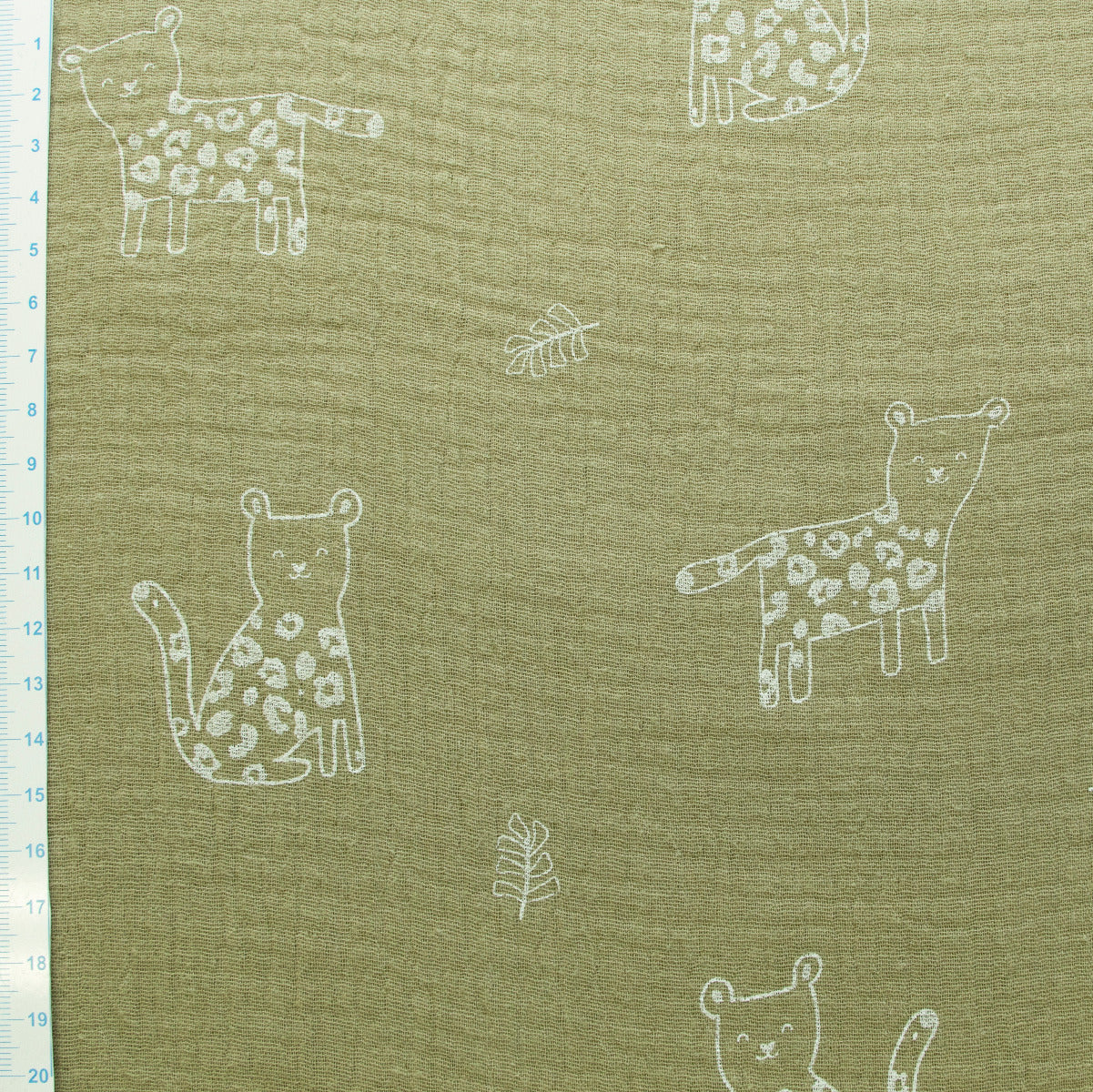 Baumwolle Musselin - Niedliche Leoparden