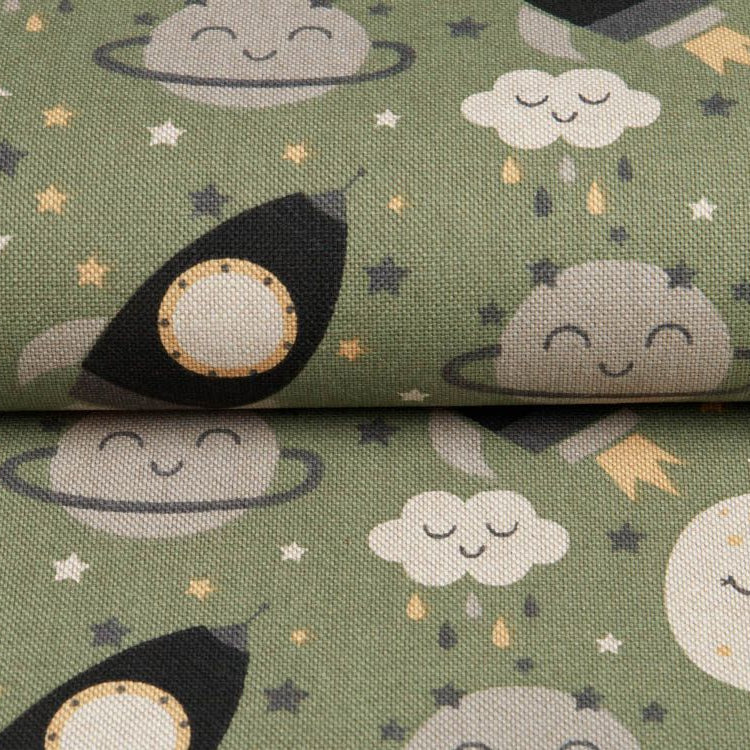 Canvas in Leinenoptik - Raketen im Weltraum