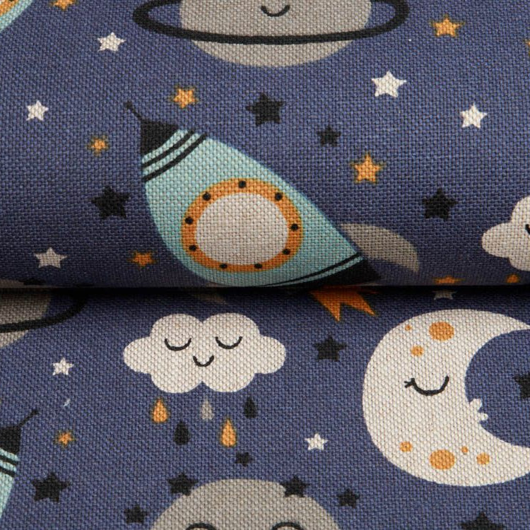 Canvas in Leinenoptik - Raketen im Weltraum