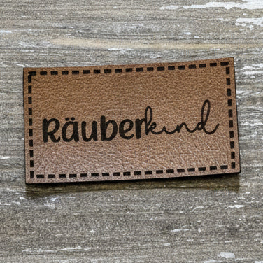 Label Kunstleder KDS - Räuberkind - braun