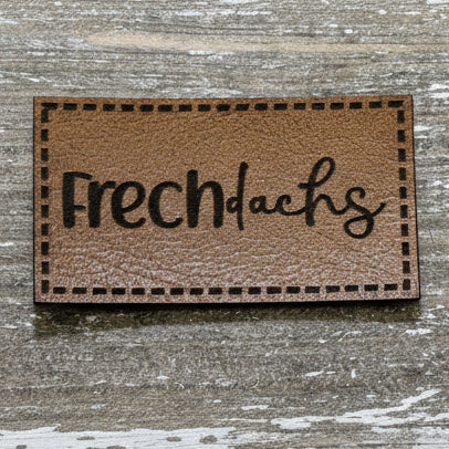 Label Kunstleder KDS - Frechdachs - braun