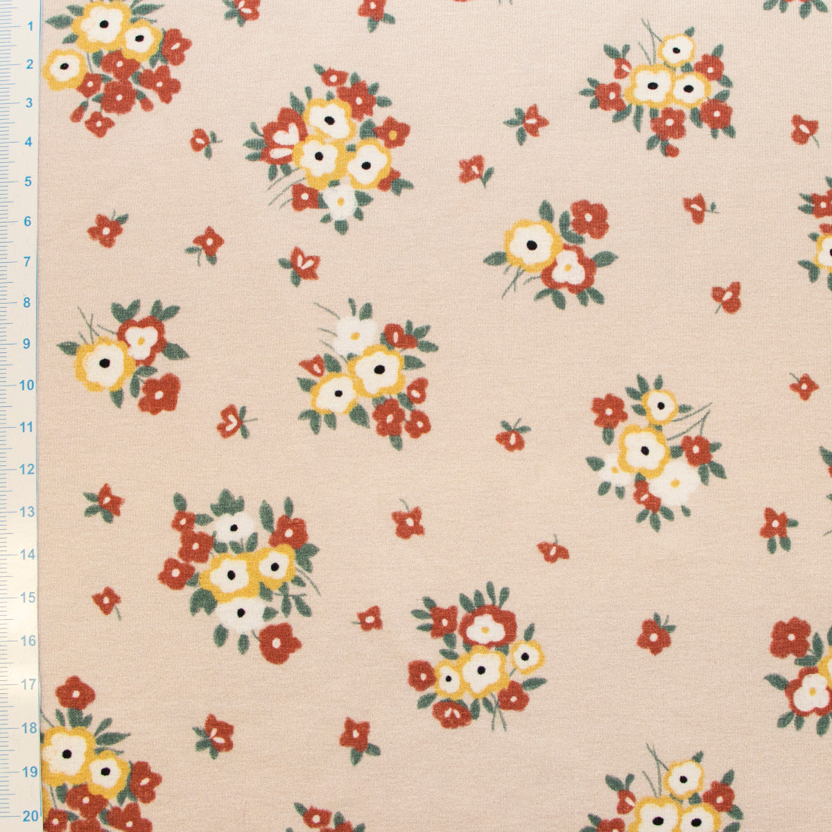 Jersey Swafing Vintage Farm - Blümchen - beige