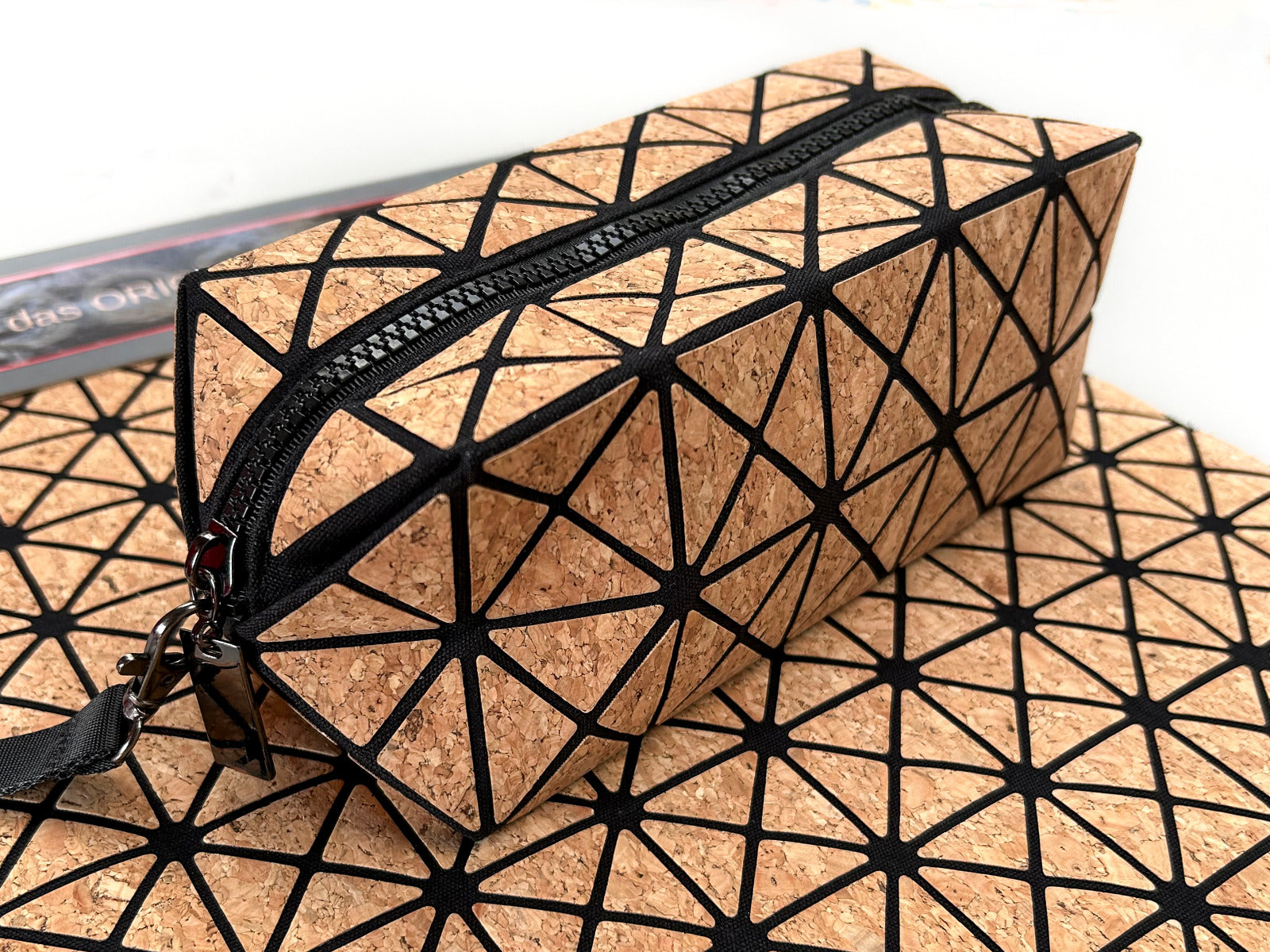 Laserkork Platte - Quadrate mit Canvasrücken schwarz - 60 x 50cm