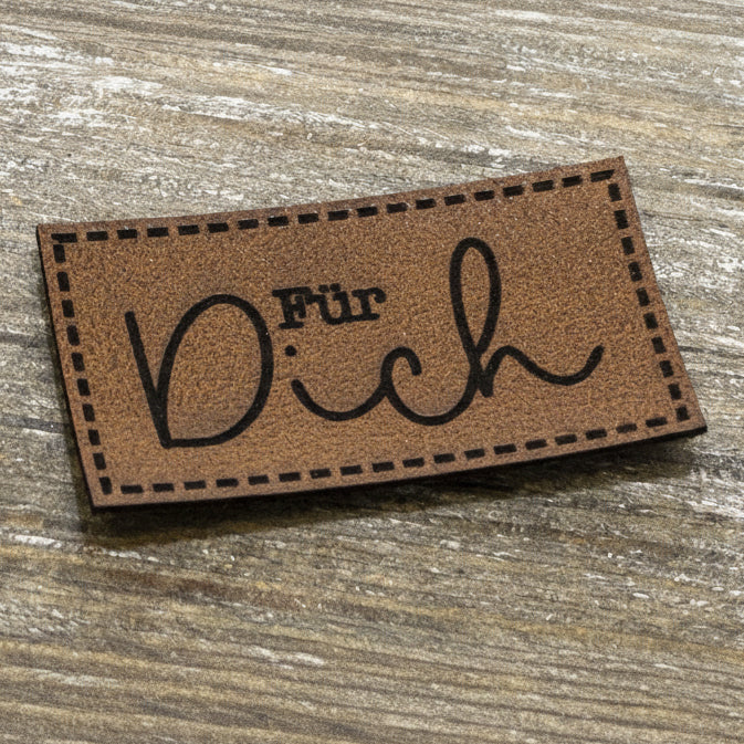 Label Kunstleder KDS - Für Dich - braun