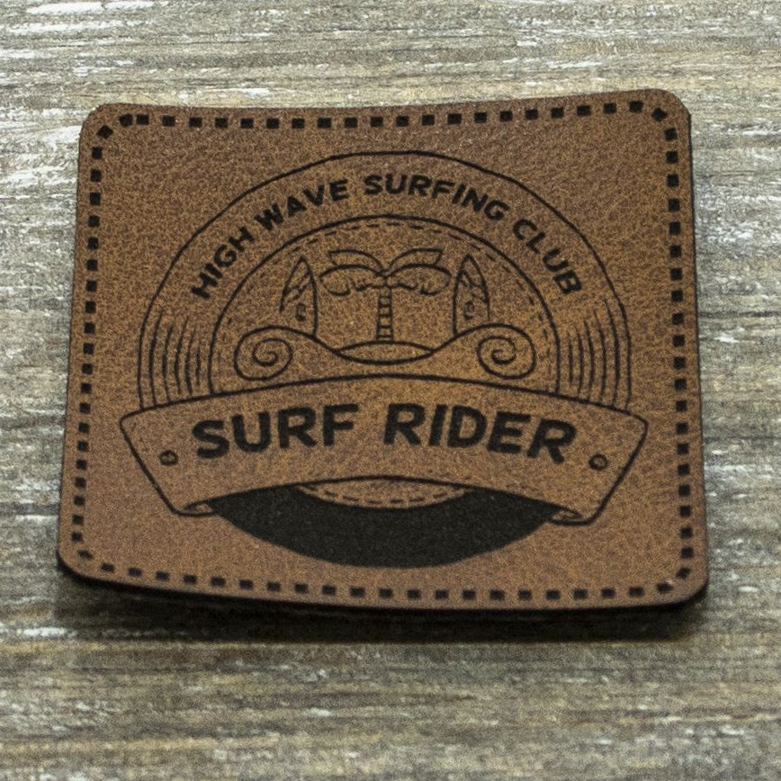 Label Kunstleder KDS - Surf Rider - braun