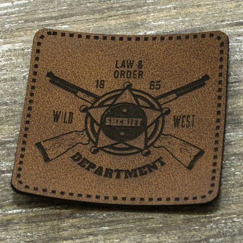 Label Kunstleder KDS - Sheriff - braun