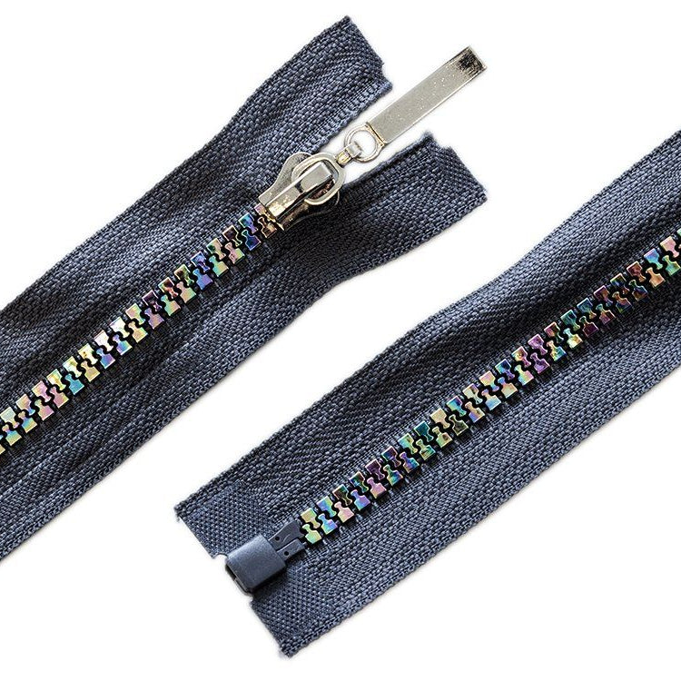 Reißverschluss mit Regenbogen Effekt teilbar - 5 mm x 60 cm