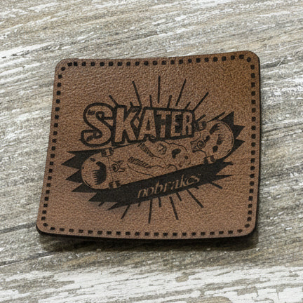Label Kunstleder KDS - Skater nobrakes - braun