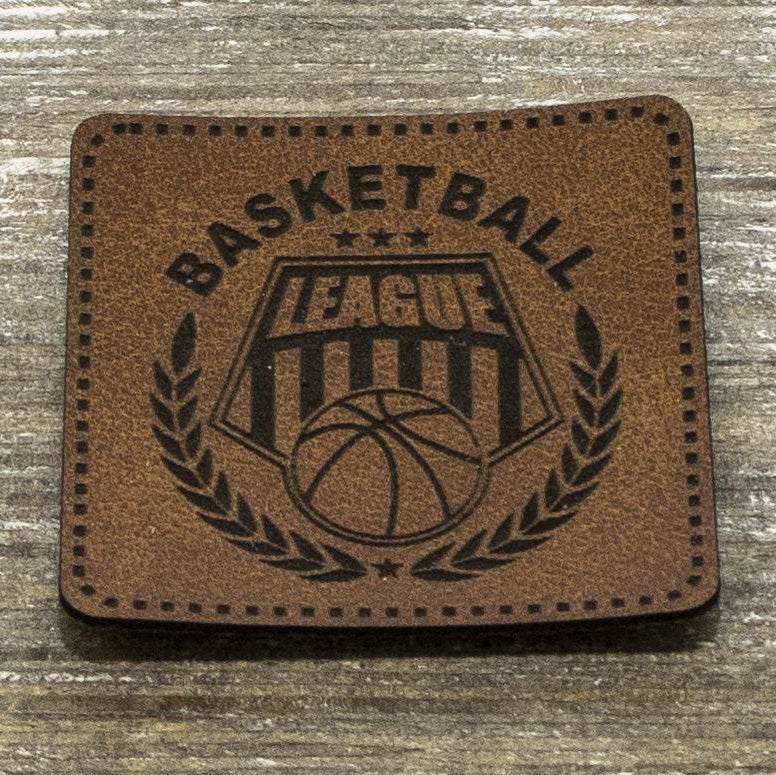 Label Kunstleder KDS - Basketball League - braun