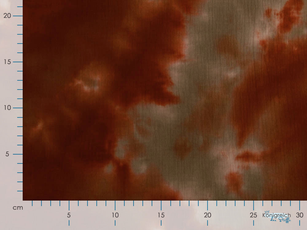 Musselin Baumwolle Double Gauze Snoozy Tie Dye - Batikstyle - terrakotta