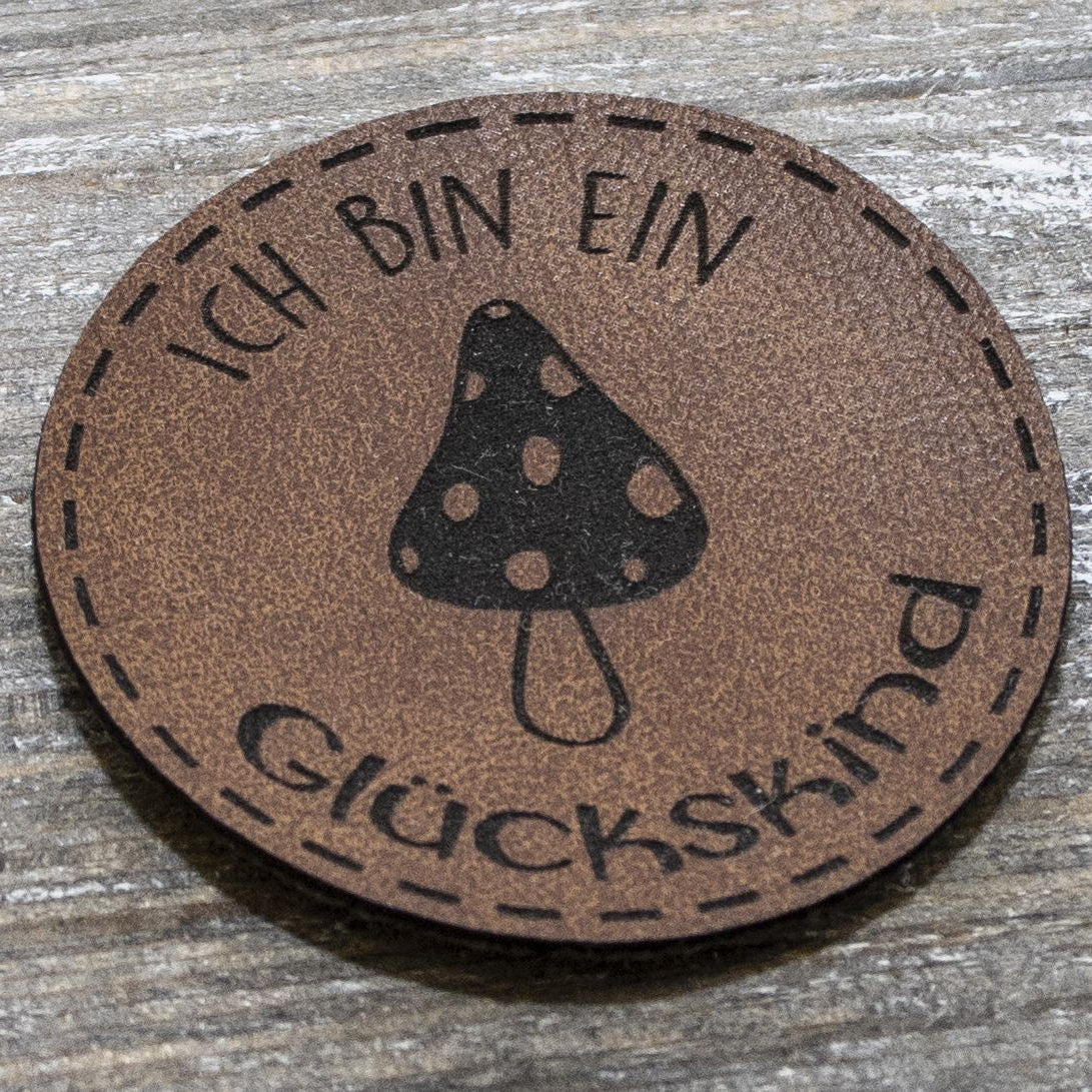 Label Kunstleder KDS - ICH BIN EIN Glückskind