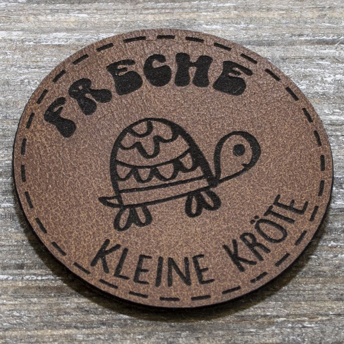 Label Kunstleder KDS - FRECHE KLEINE KRÖTE