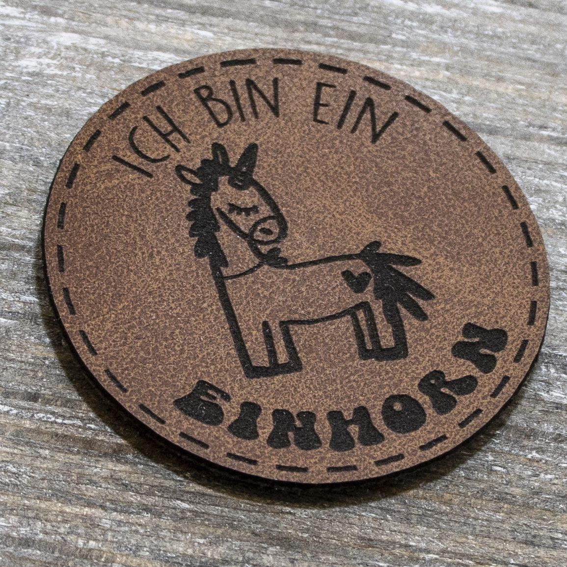 Label Kunstleder KDS - ICH BIN EIN EINHORN