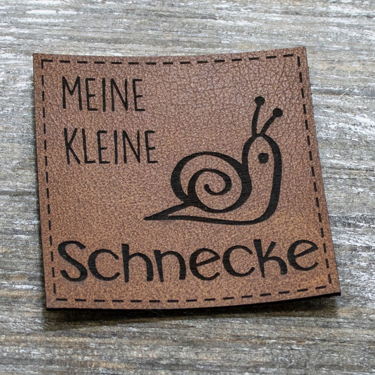 Label Kunstleder KDS - MEINE kleine Schnecke
