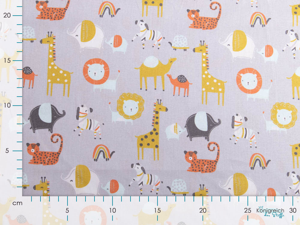 Webware Baumwolle Popeline by Poppy - verschiedene Zootiere