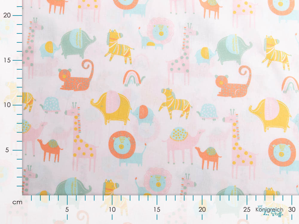 Webware Baumwolle Popeline by Poppy - verschiedene Zootiere