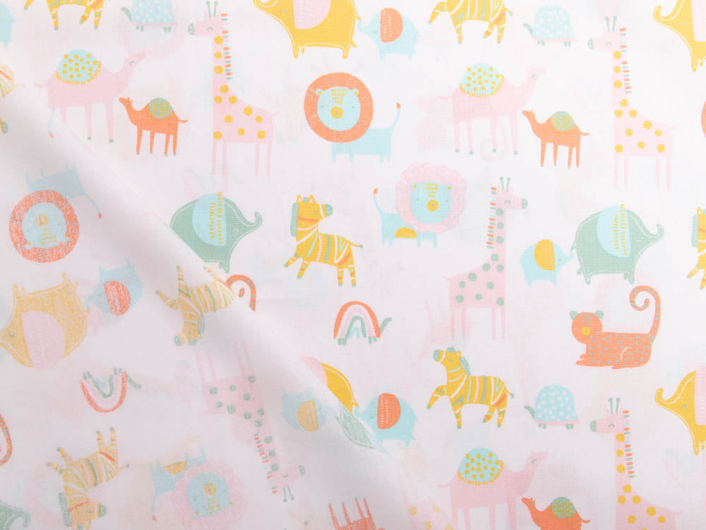 Webware Baumwolle Popeline by Poppy - verschiedene Zootiere