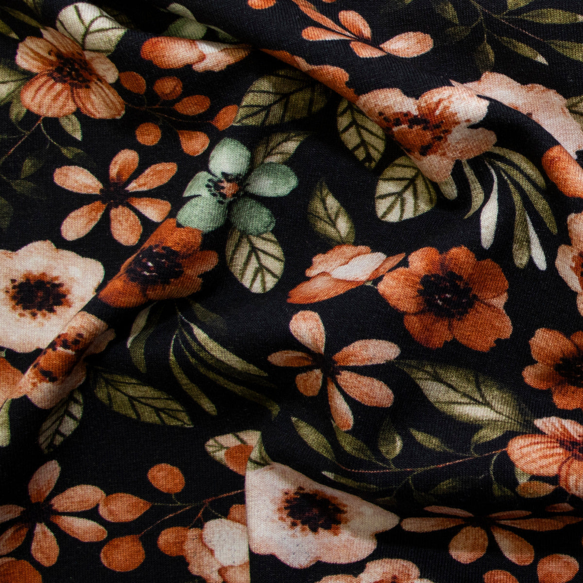 Modal Jersey Swafing Dalia - Blümchen - schwarz