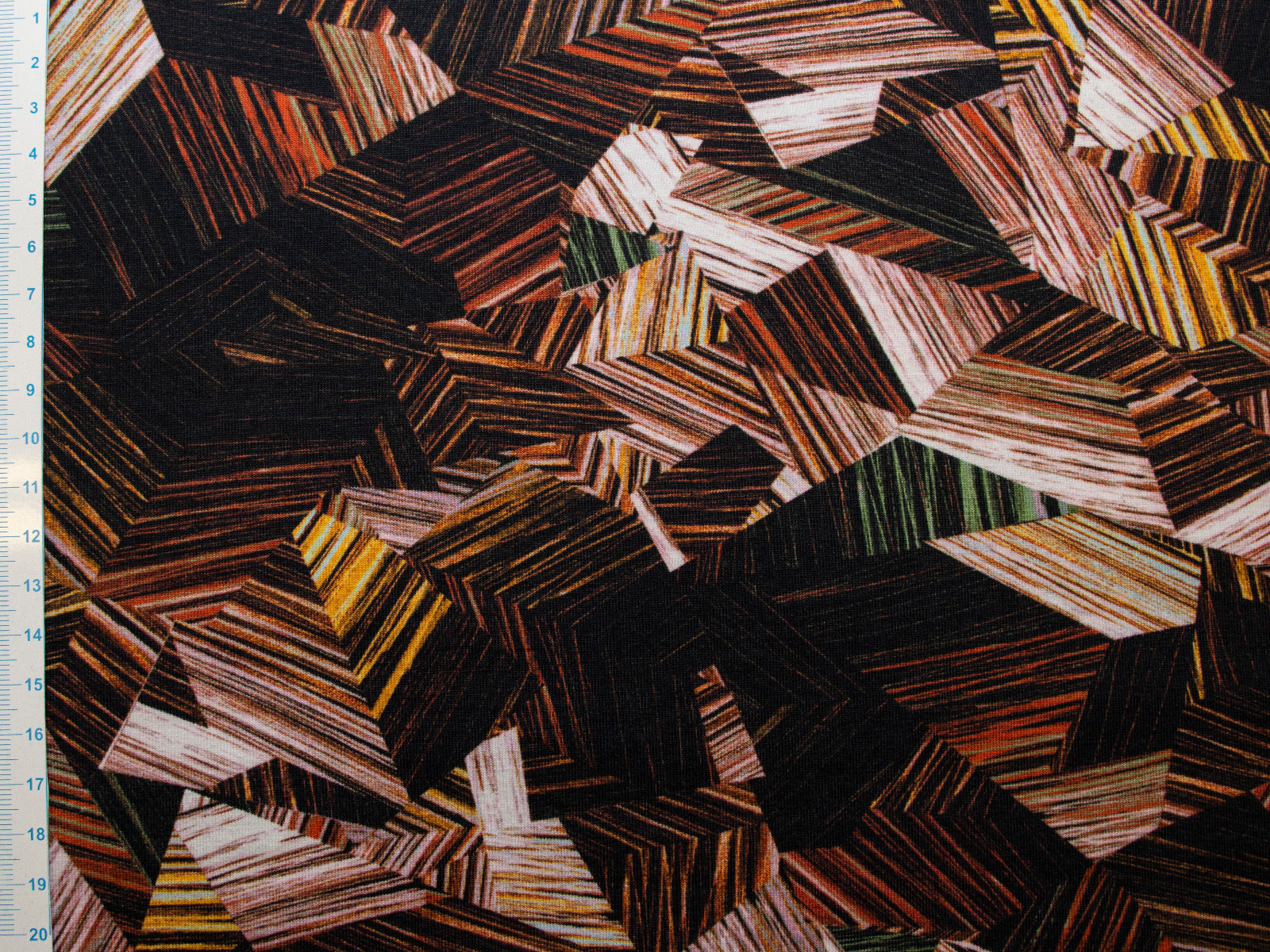 Jersey Baumwolle Swafing Patty - Retromuster - schwarz