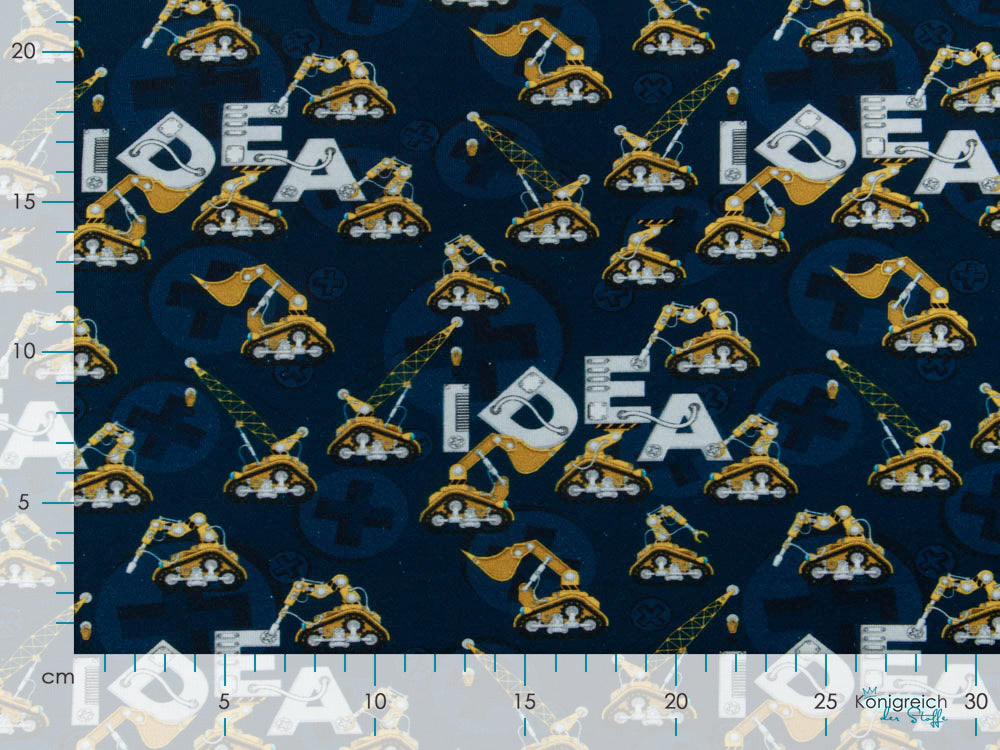 Jersey KATINOH Trust your crazy ideas - verschiedene Baufahrzeuge - navy