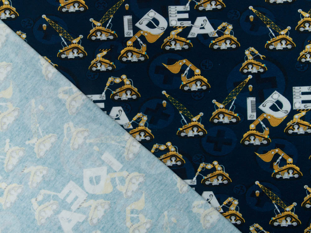Jersey KATINOH Trust your crazy ideas - verschiedene Baufahrzeuge - navy