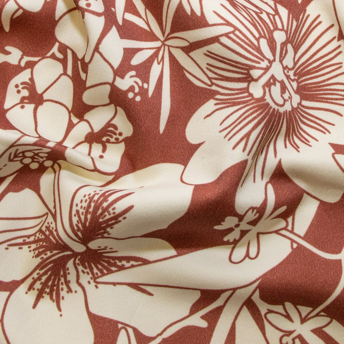 Baumwoll Stretch Swafing - Bloom by Käselotti - Blumen - rostrot