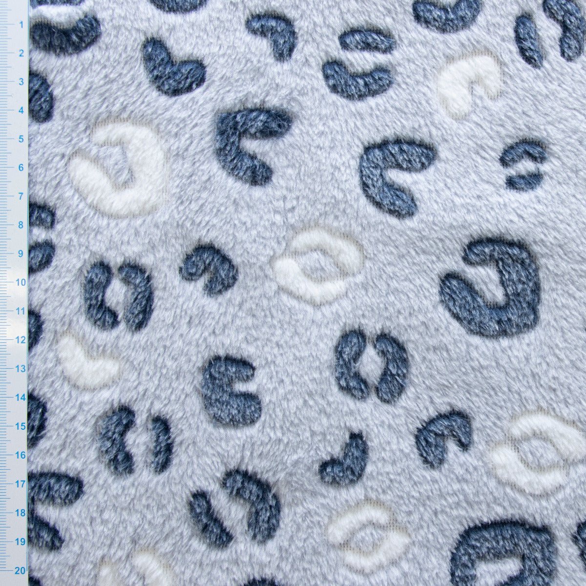 Wellnessfleece - Animalprint Leopard - Blau