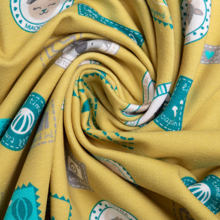 Jersey Avalana - verschiedene Tier-Patches und Briefmarken - senf