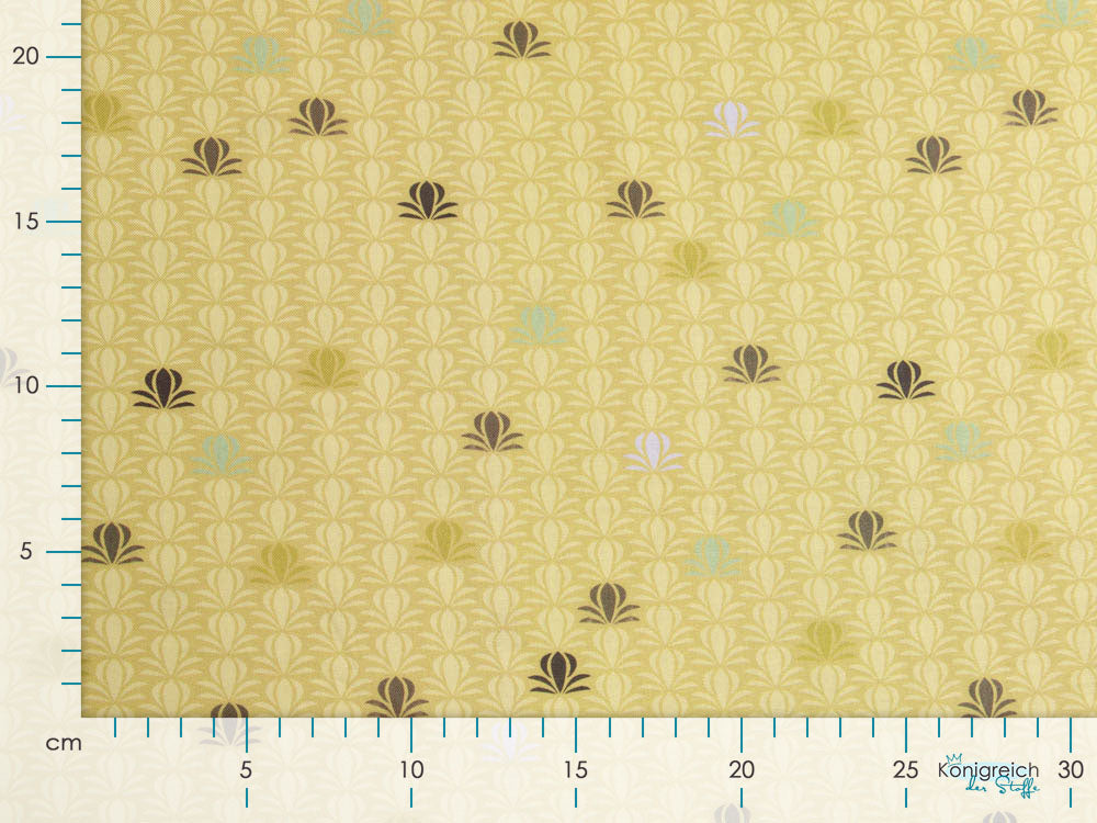 Webware Baumwolle Patchwork - abstraktes Gras - ocker